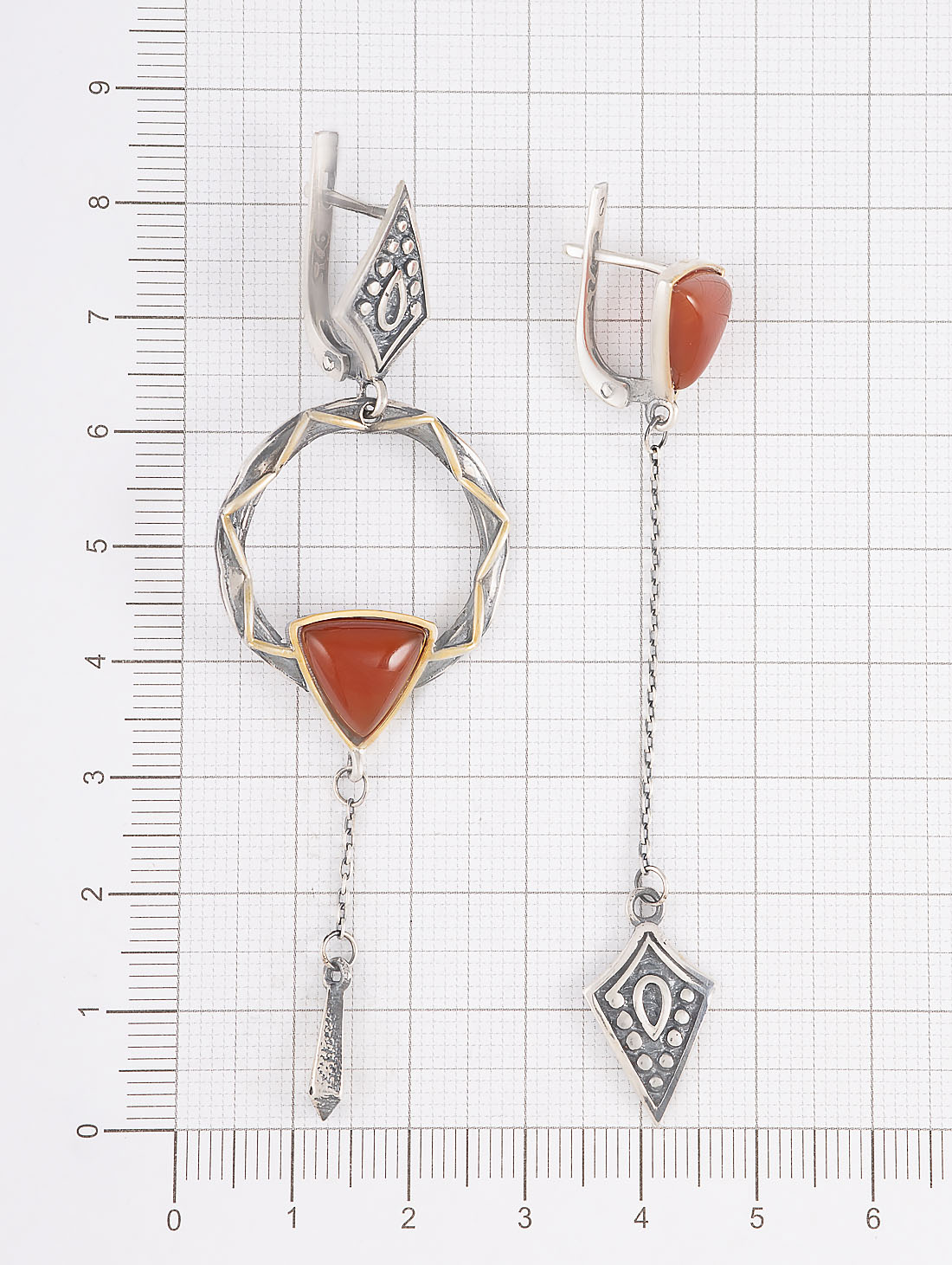 Err1199z Сердолик Серьги (Ag_925)