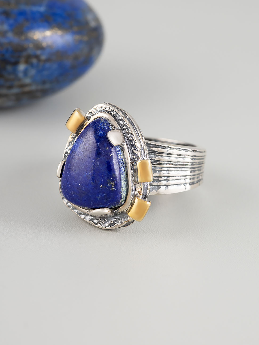 Rrr1462z Лазурит Кольцо (Ag 925)