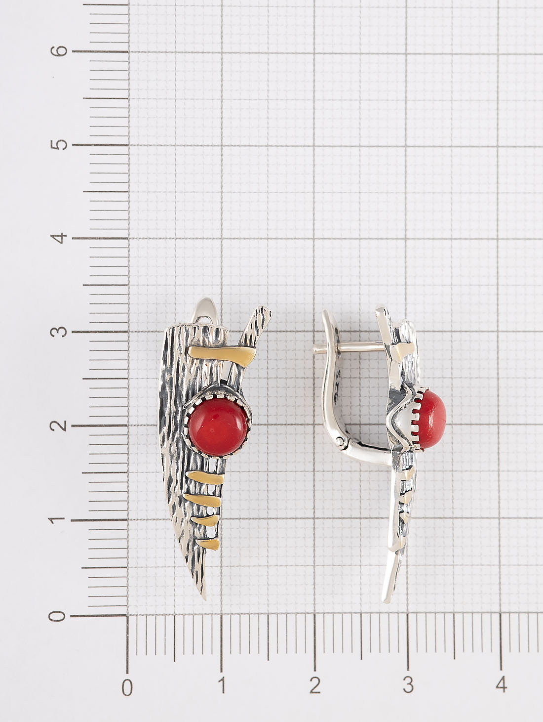 Err1498z Коралл Серьги (Ag 925)