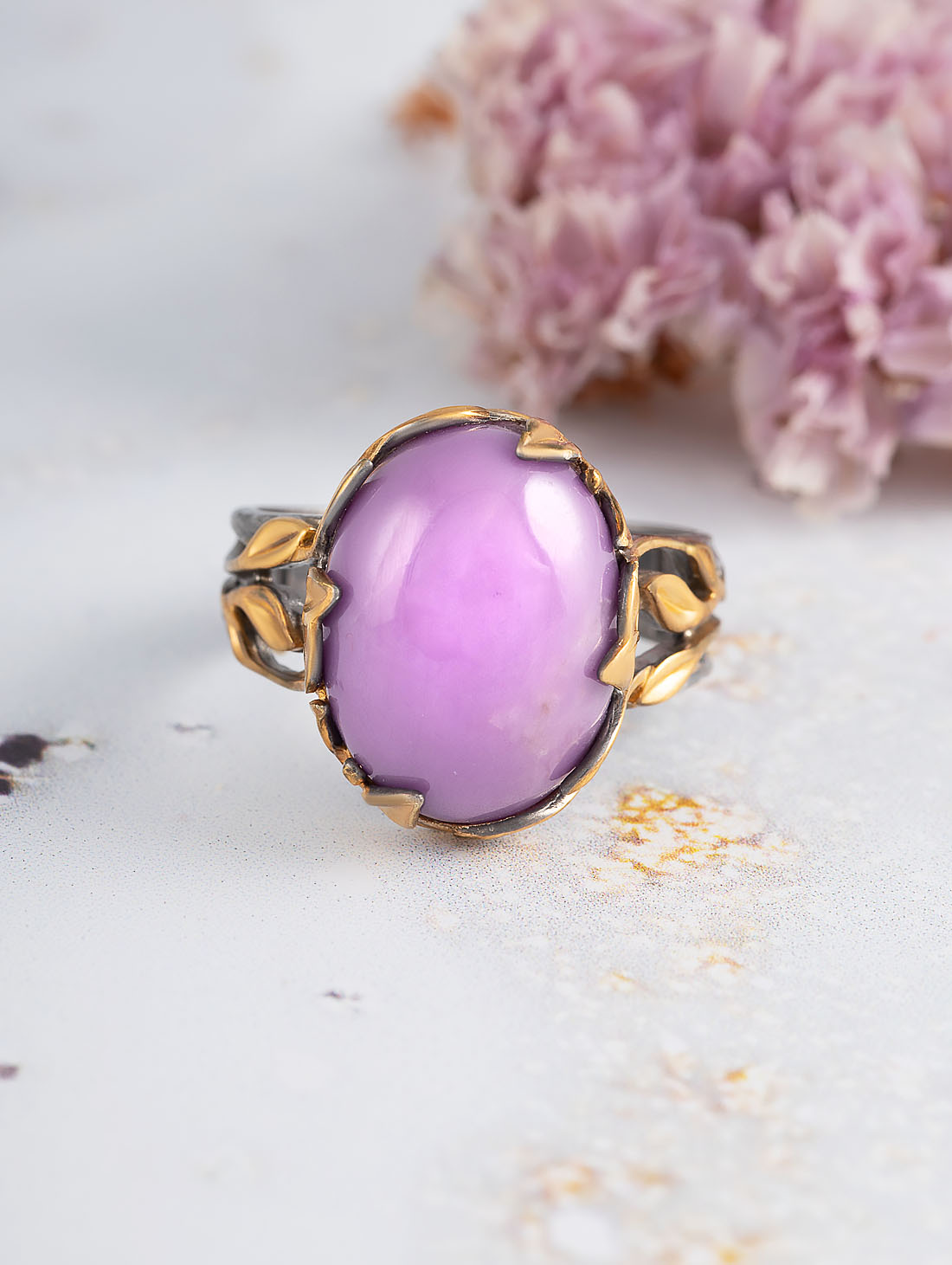 0593R Фосфосидерит Кольцо (Ag 925)