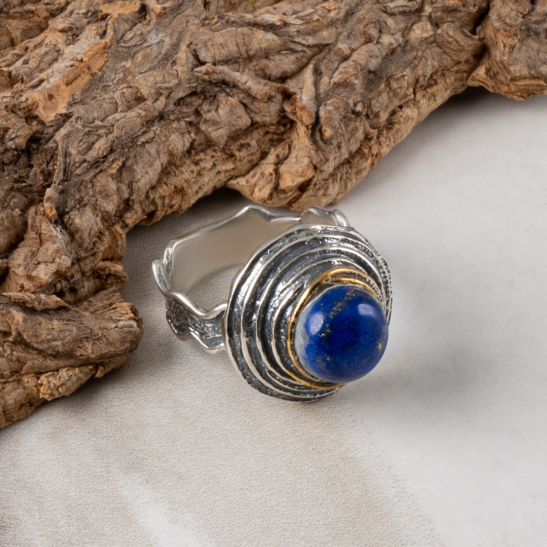 Rrr1185z Лазурит Кольцо (Ag_925)
