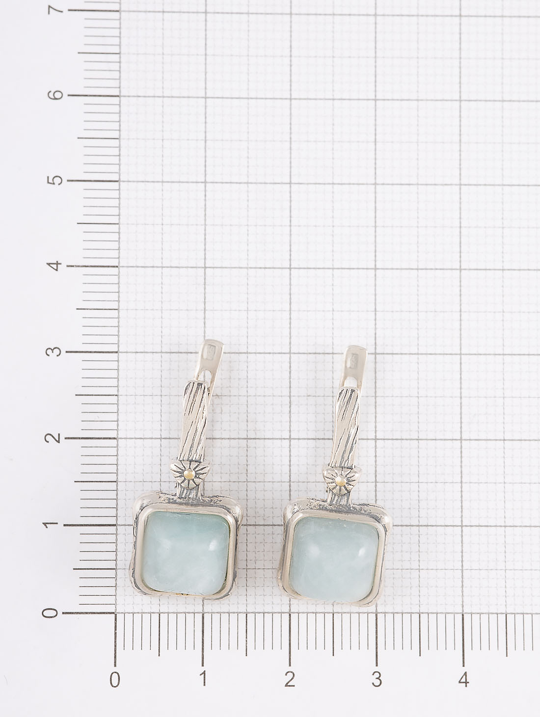 Err1260z Аквамарин Серьги (Ag 925)