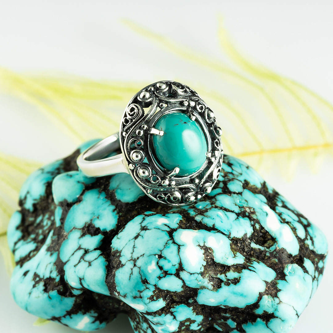 0222 Бирюза Кольцо (Ag 925)