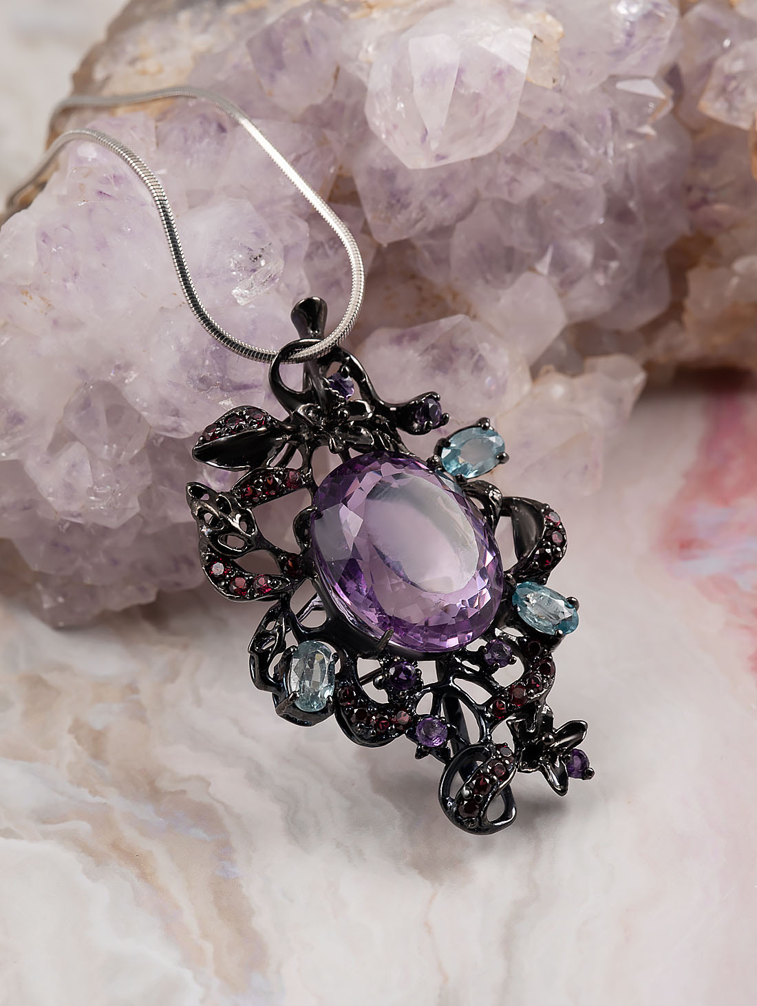 042370 Брошь-кулон (Ag 925)