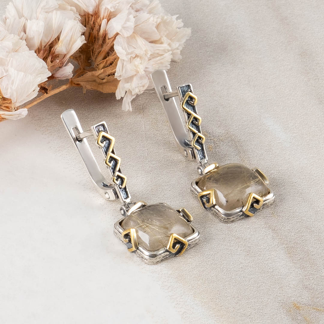 Err1286z Рутил Серьги (Ag 925)