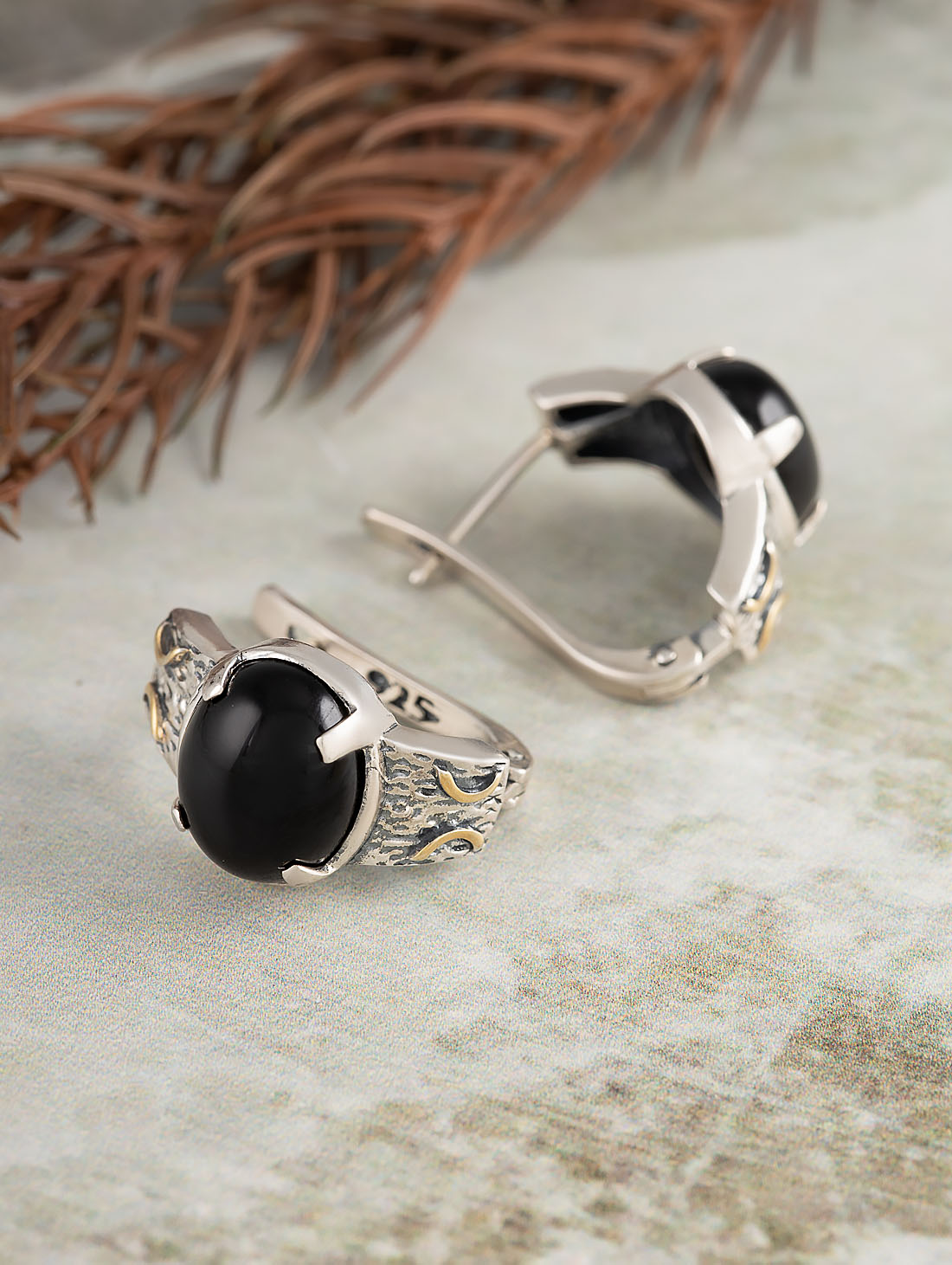 Err1474z Агат Серьги (Ag 925)