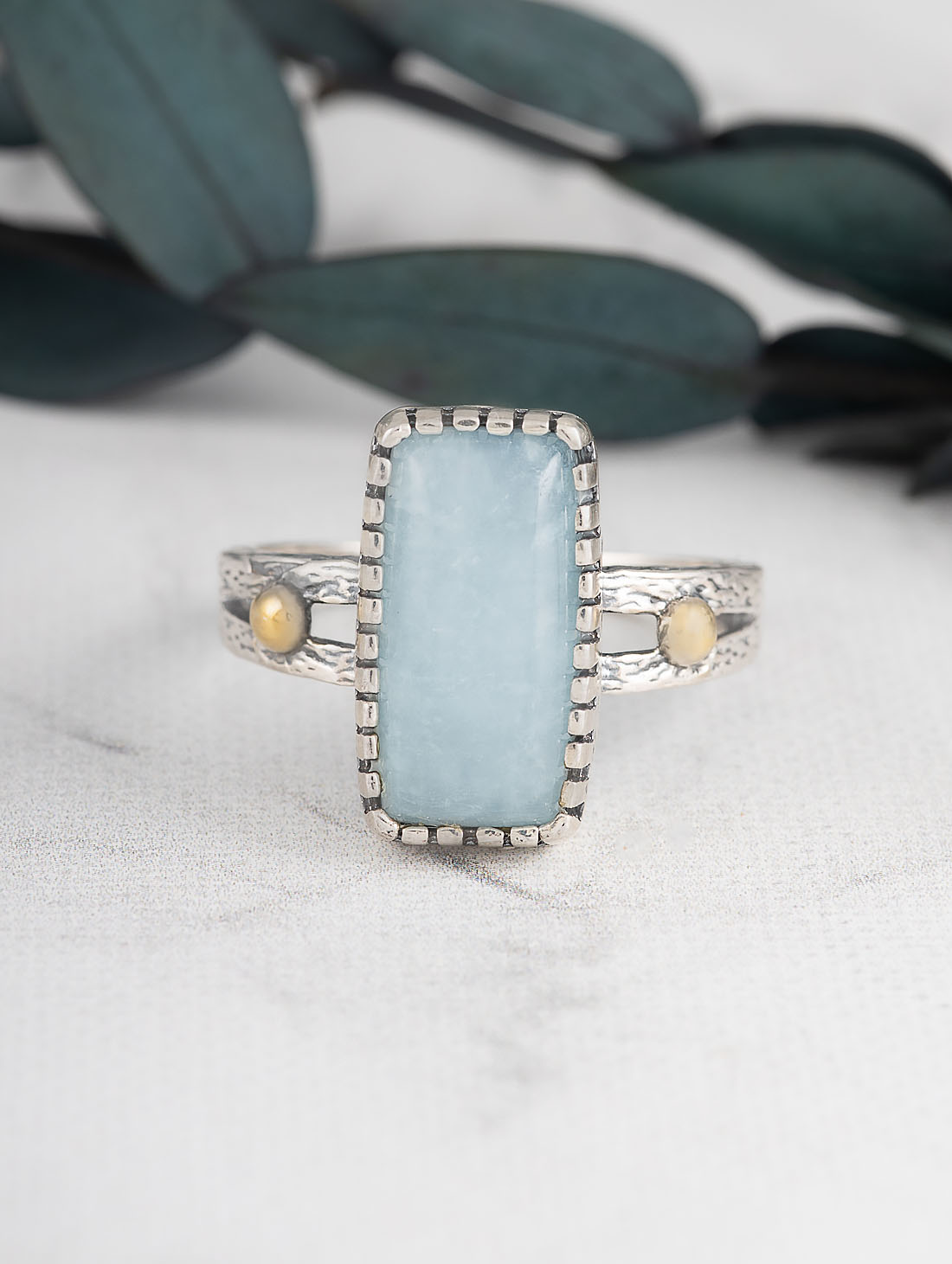 Rrr1481z Аквамарин Кольцо (Ag 925)