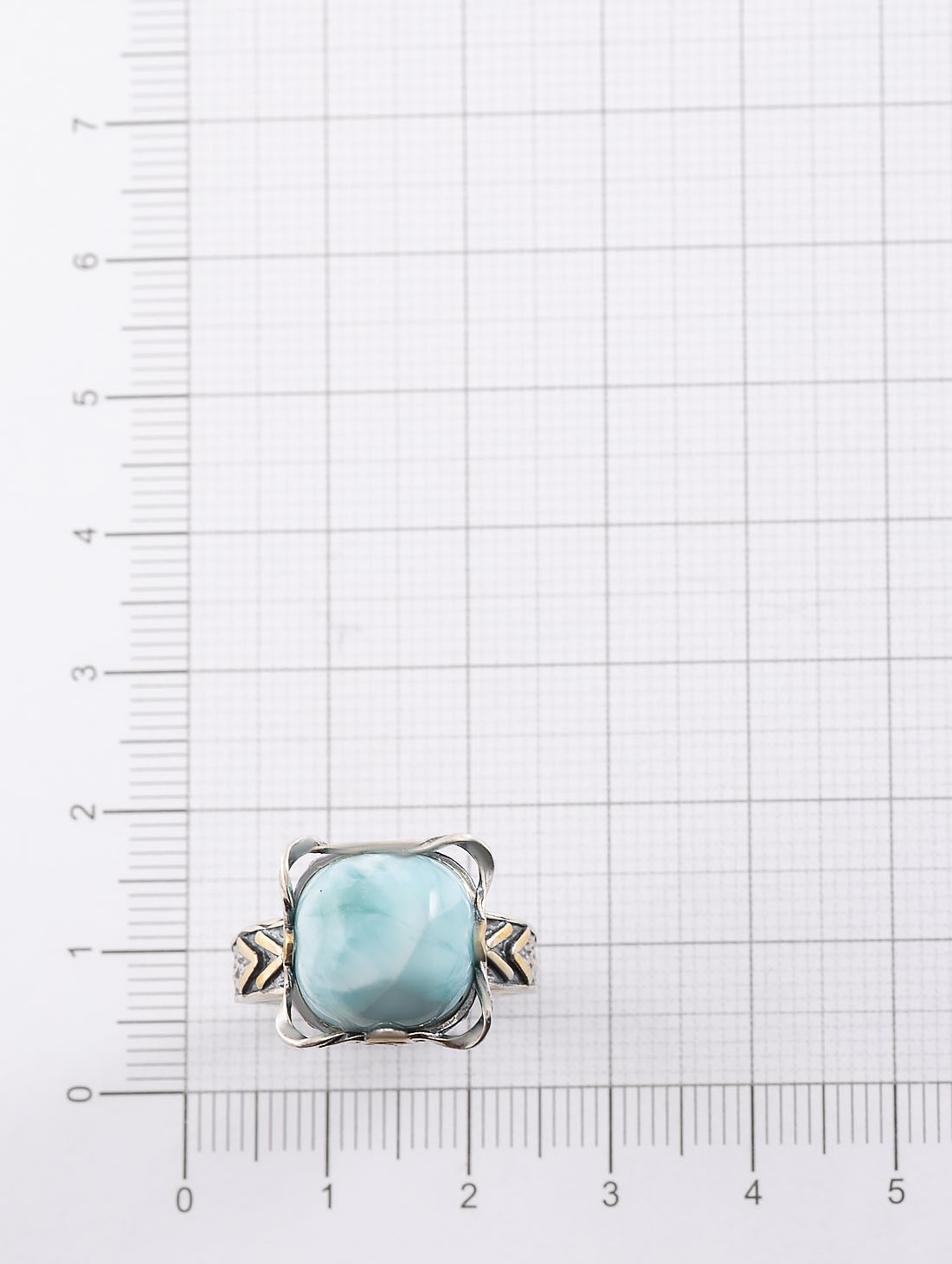 Rrr1339z Ларимар Кольцо (Ag 925)