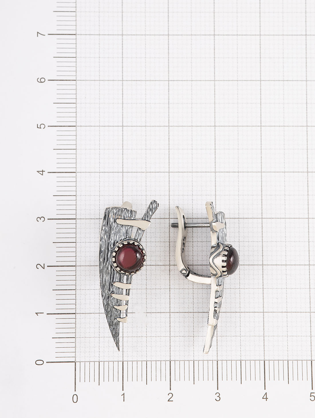 Err1498 Гранат Серьги (Ag 925)
