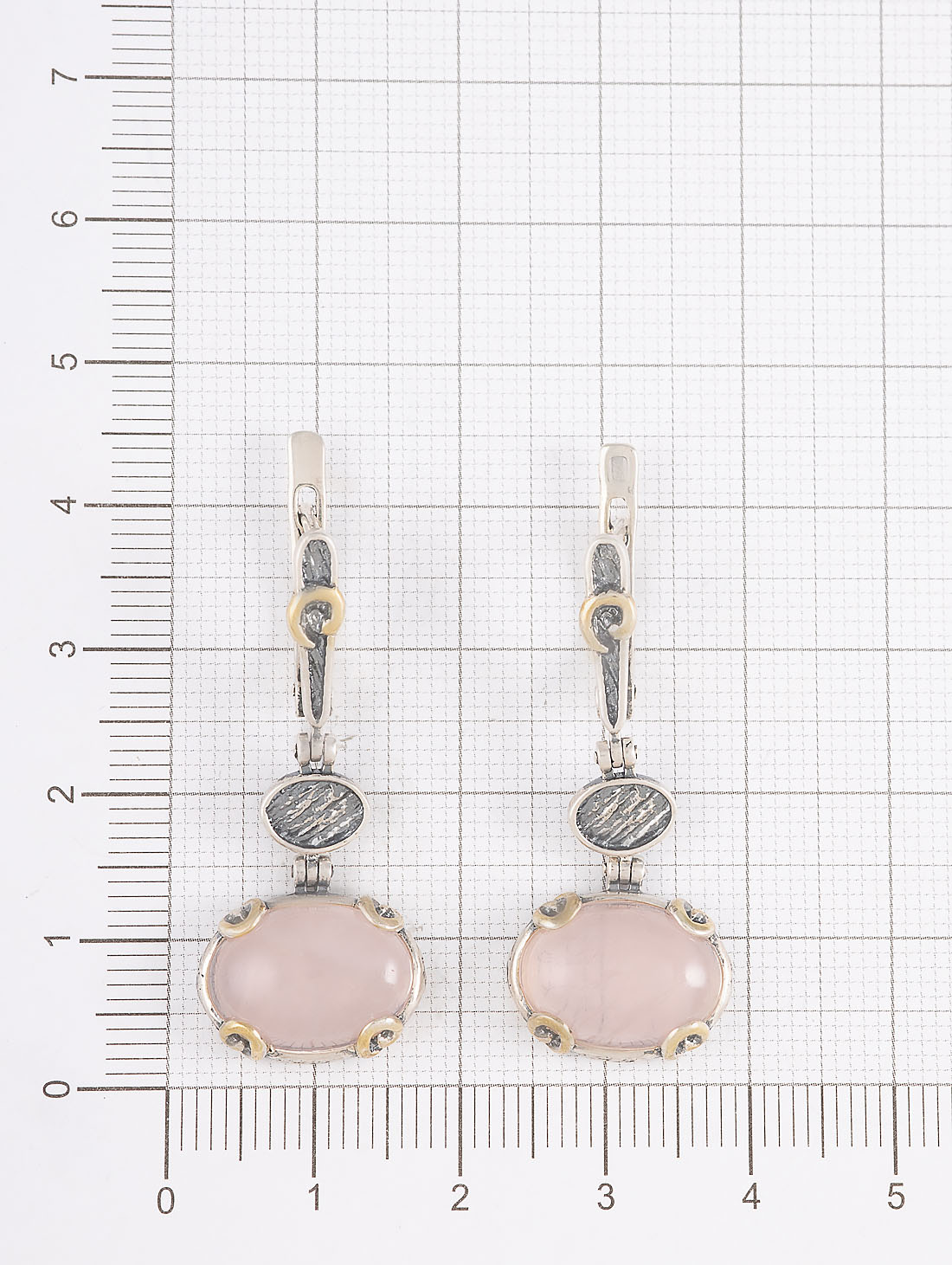 Err1297z Роз.кварц Серьги (Ag 925)