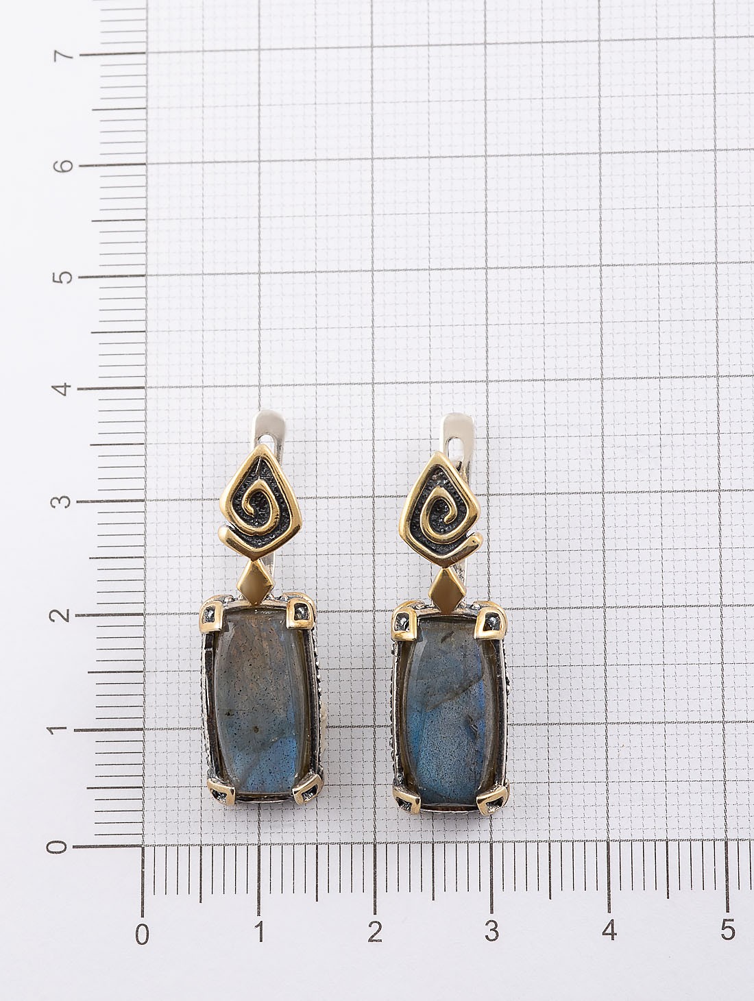 Err1492 Лабрадор Серьги (Ag 925)