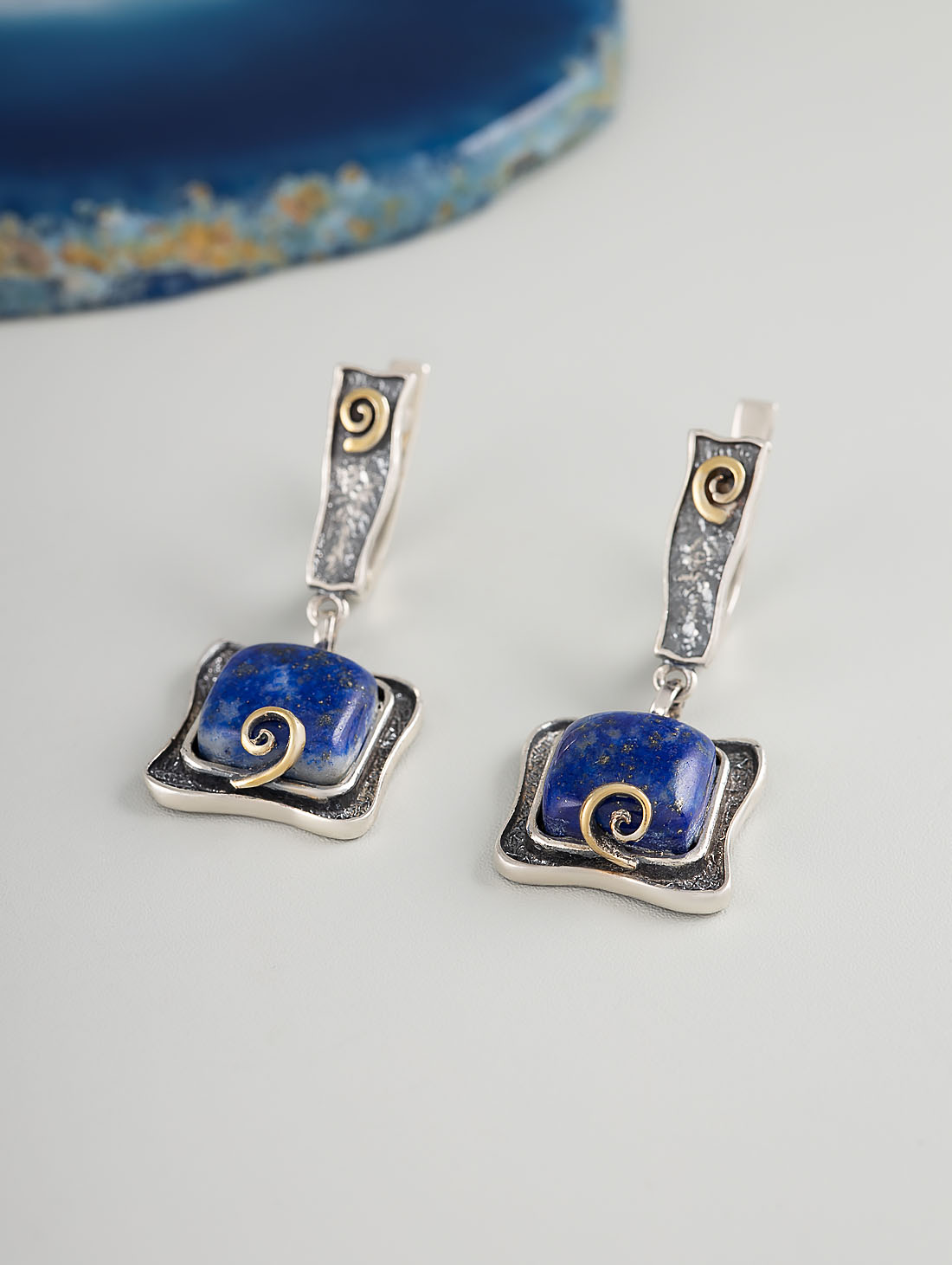 Err1331z Лазурит Серьги (Ag 925)