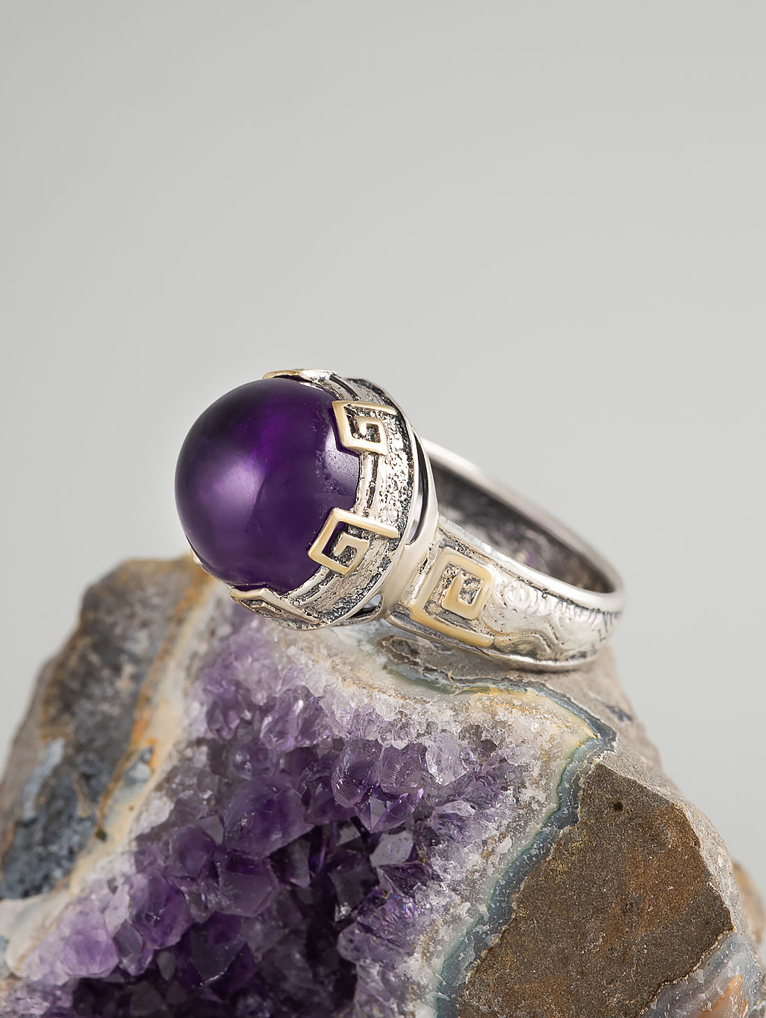 Rrr1300z Аметист Кольцо (Ag 925)