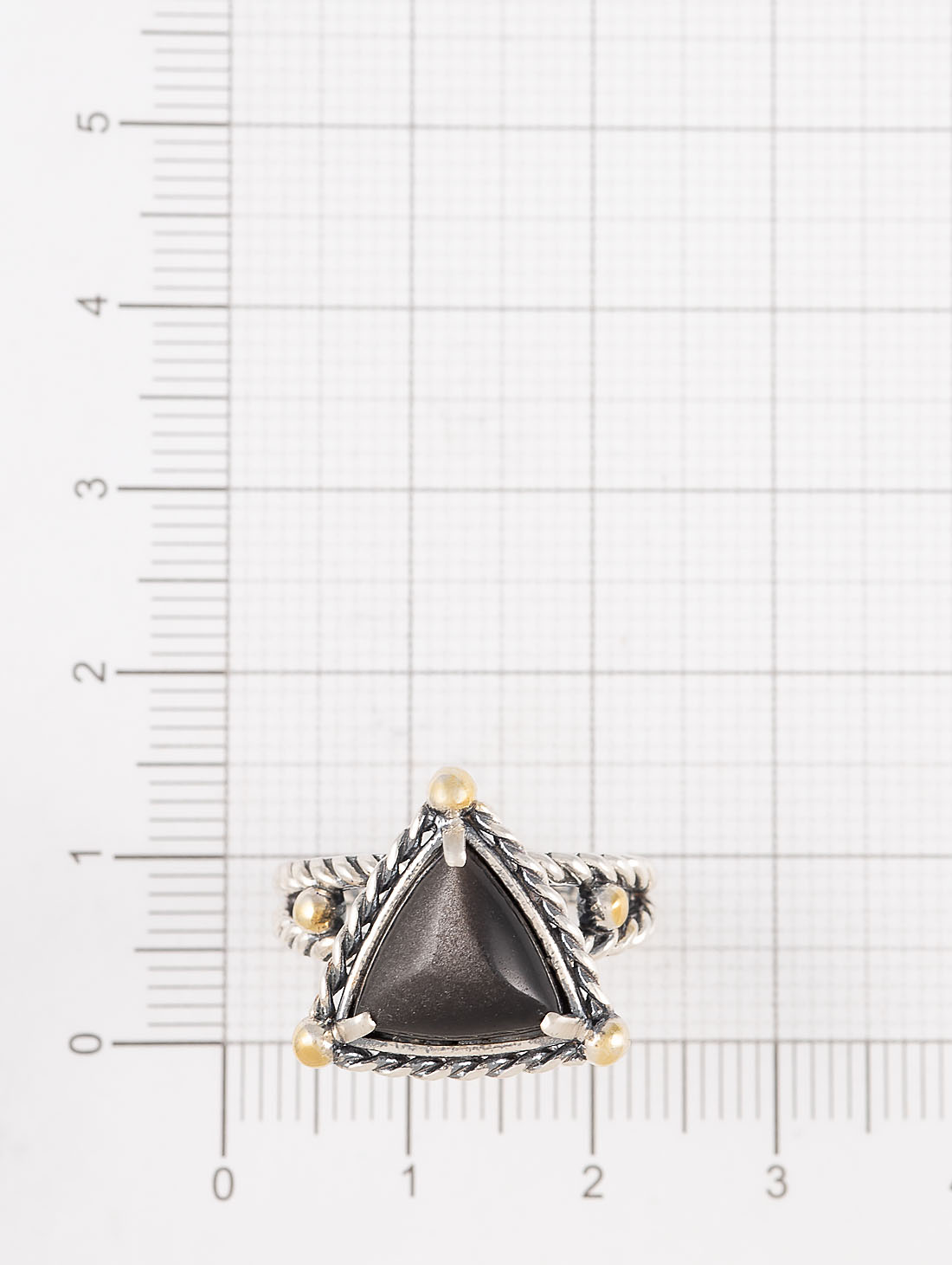 Rrr1482z Обсидиан Кольцо (Ag 925)