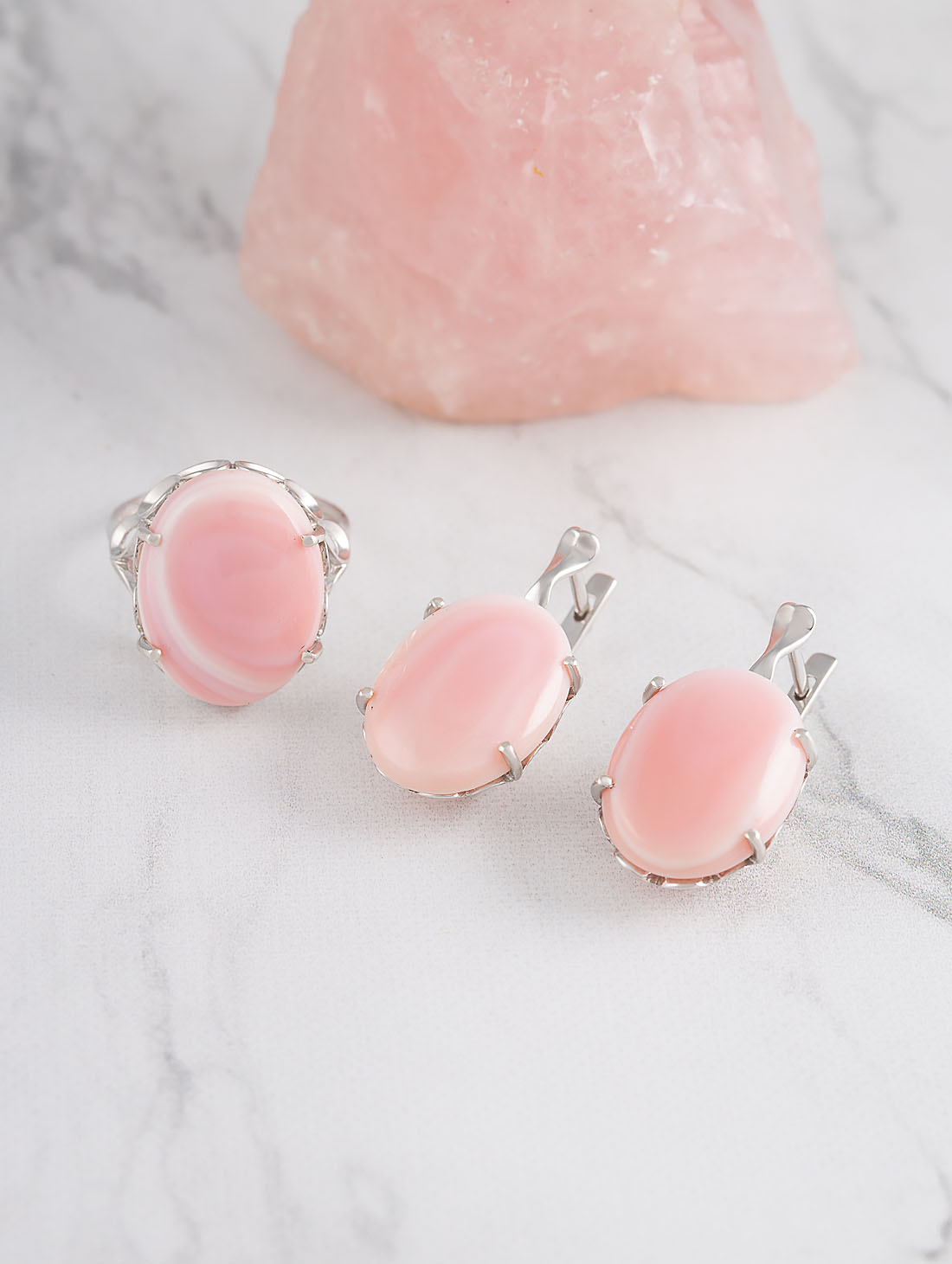 1578R Перламутр Серьги (Ag 925)