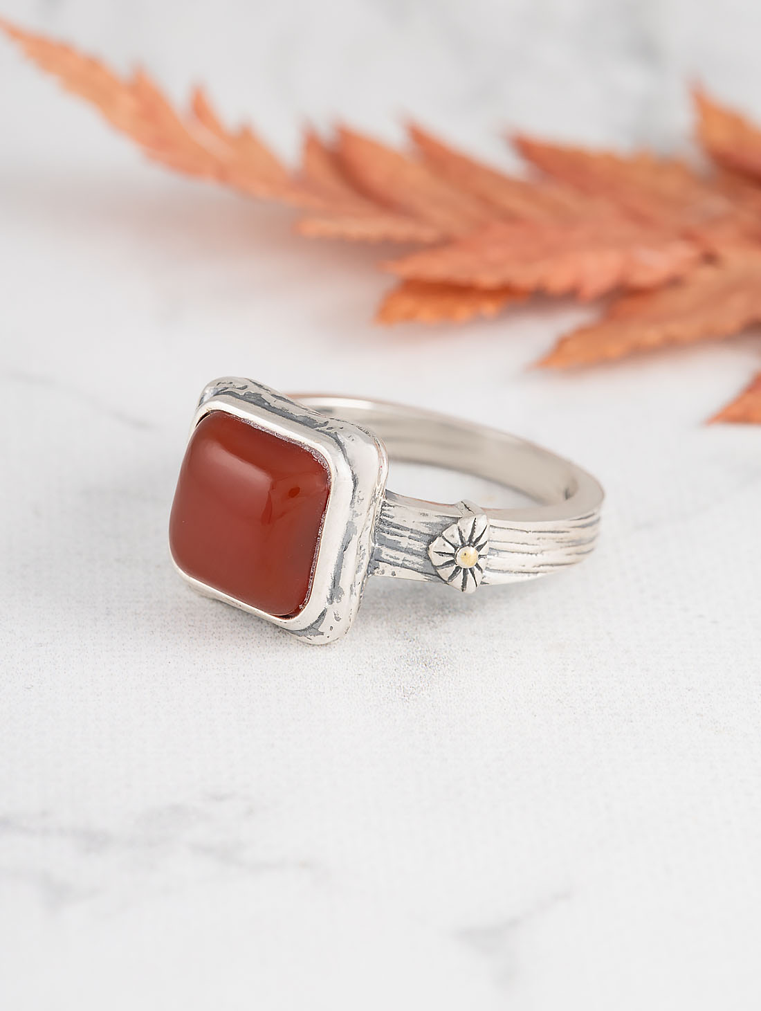 Rrr1260z Сердолик Кольцо (Ag 925)