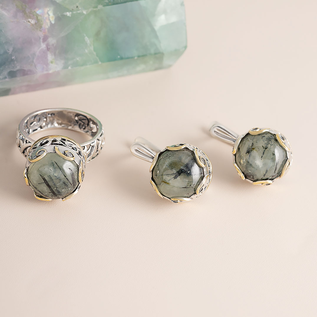 Err1351z Пренит Серьги (Ag 925)