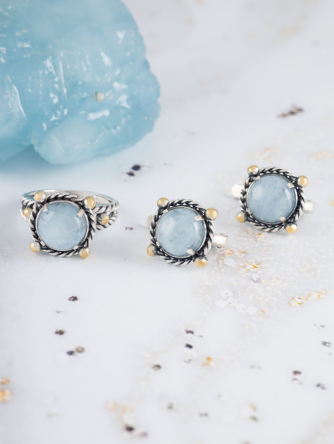 Err1480z Аквамарин Серьги (Ag 925)