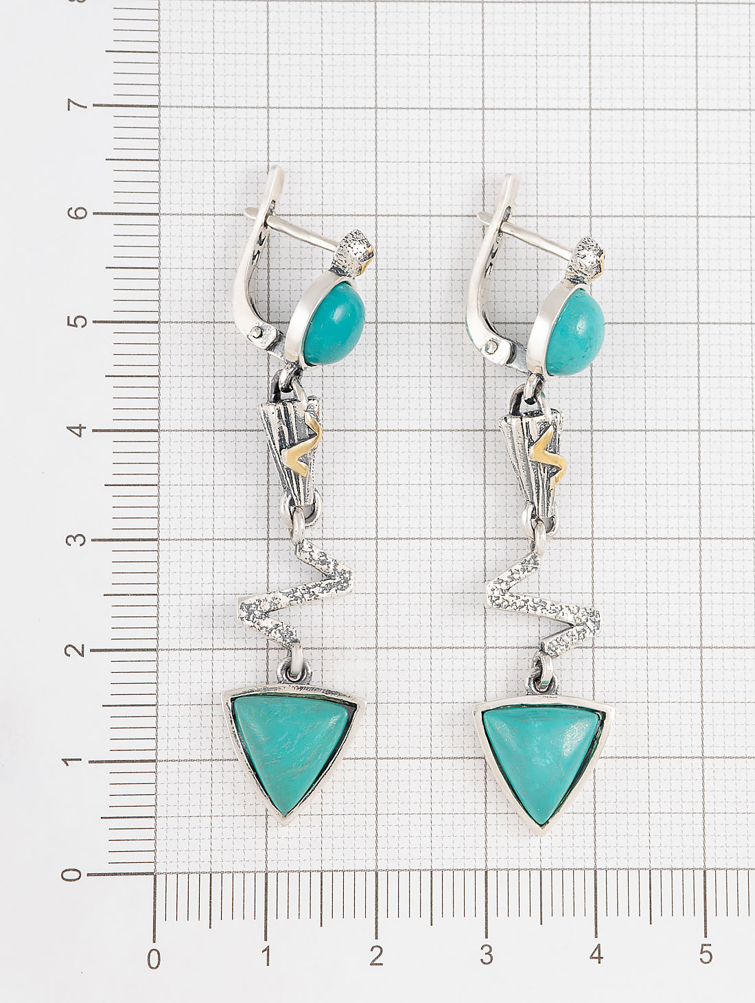 Err1198z Бирюза Серьги (Ag 925)