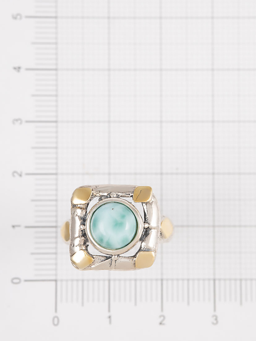 Rrr1247z Ларимар Кольцо (Ag 925)