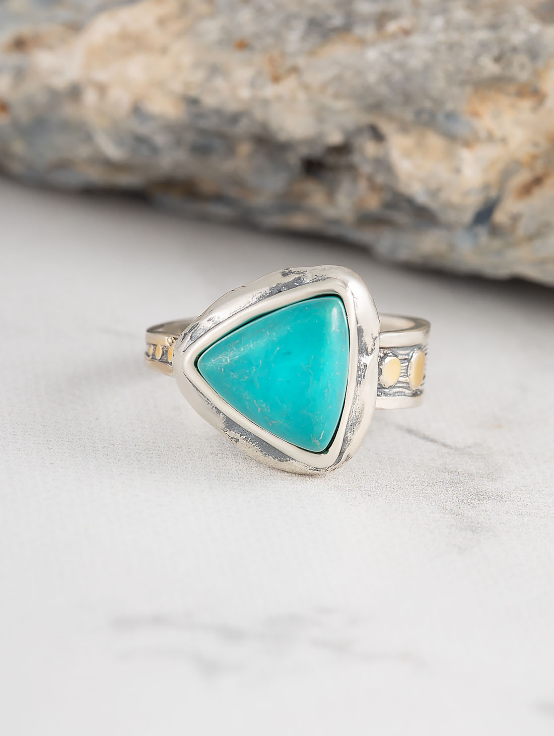 Rrr1268z Бирюза Кольцо (Ag_925)