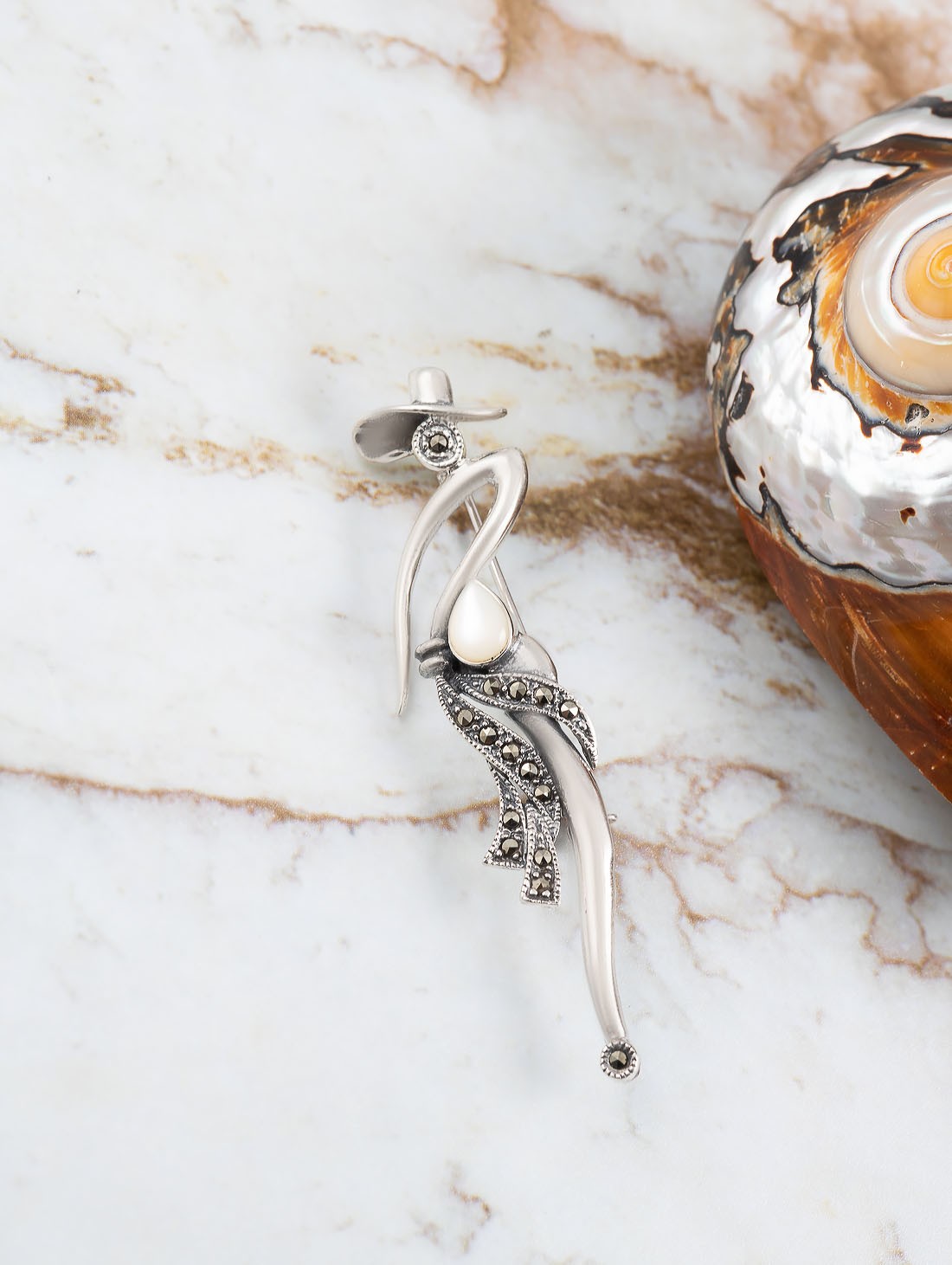 91645 Брошь (Ag 925)