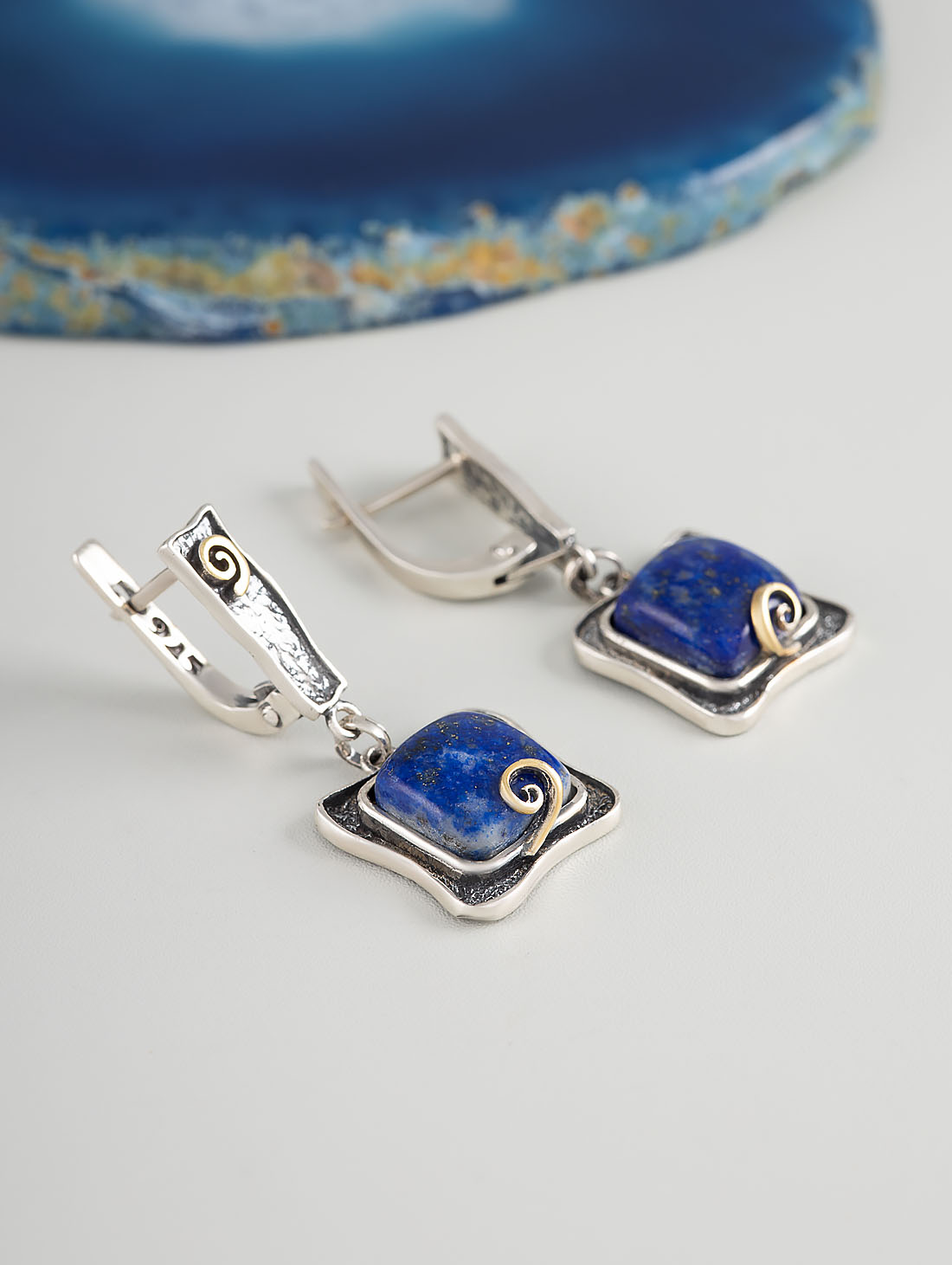 Err1331z Лазурит Серьги (Ag 925)