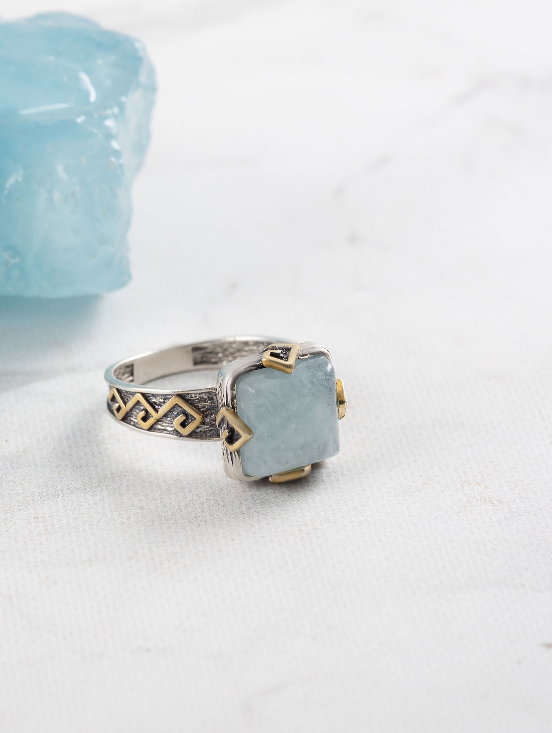 Rrr1286z Аквамарин Кольцо (Ag 925)