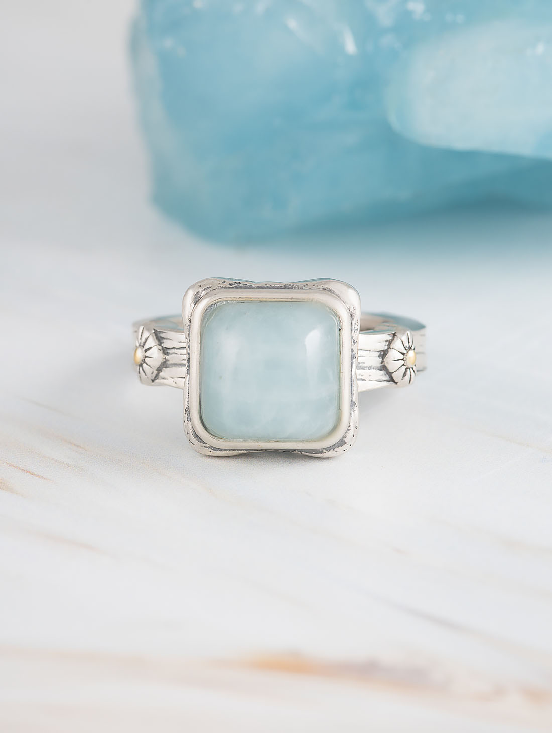 Rrr1260z Аквамарин Кольцо (Ag 925)