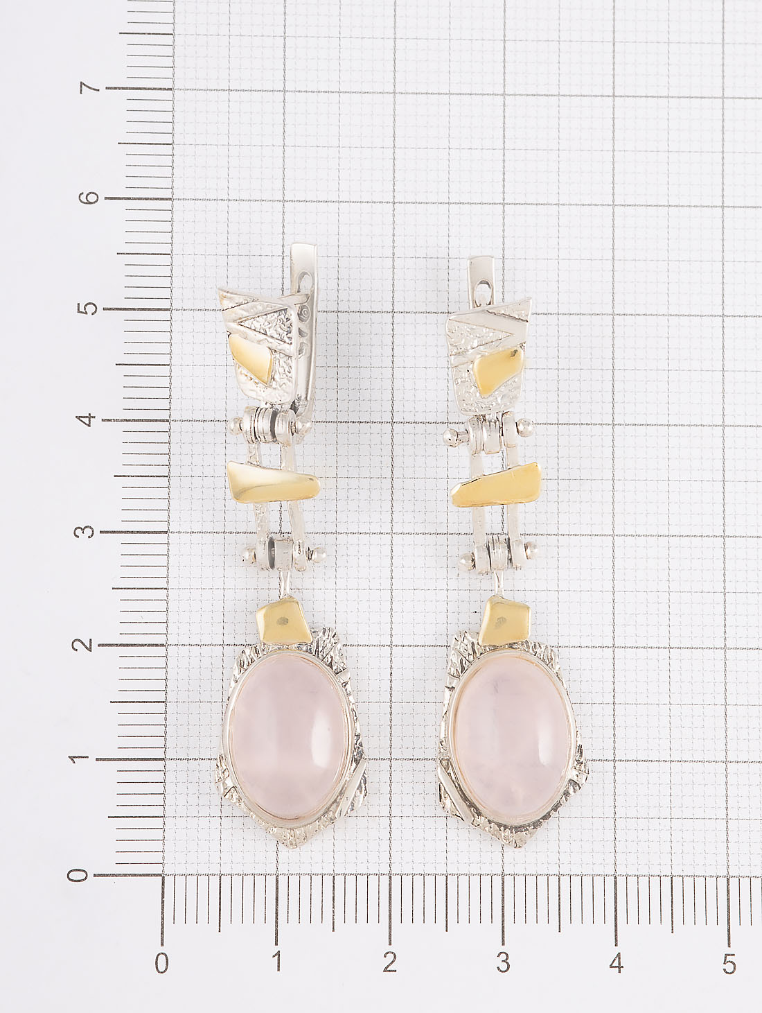 Err1189z Роз.кварц Серьги (Ag_925)