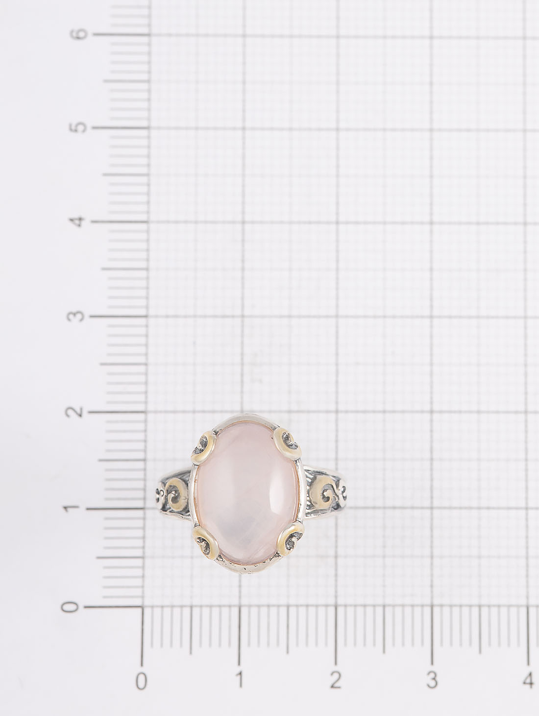 Rrr1297z Роз.кварц Кольцо (Ag 925)