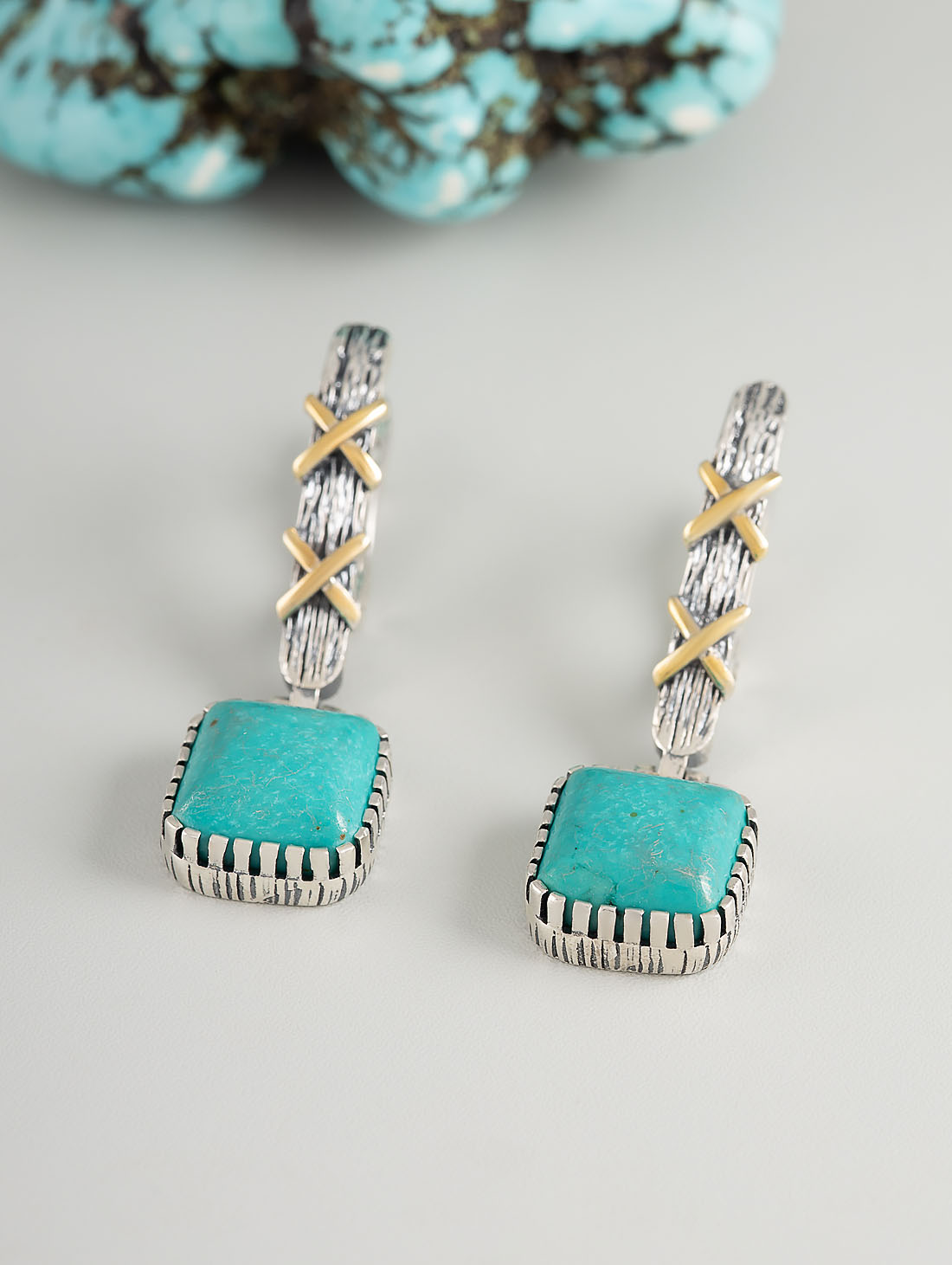 Err1506z Бирюза Серьги (Ag 925)