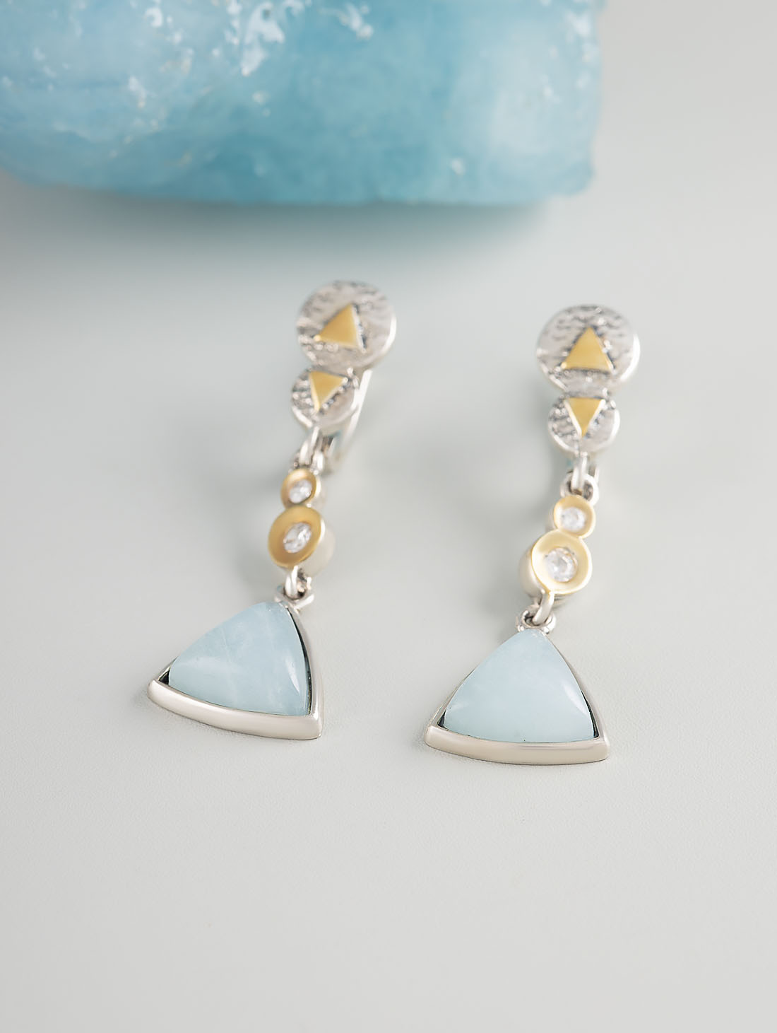 Err1254z Аквамарин Серьги (Ag 925)