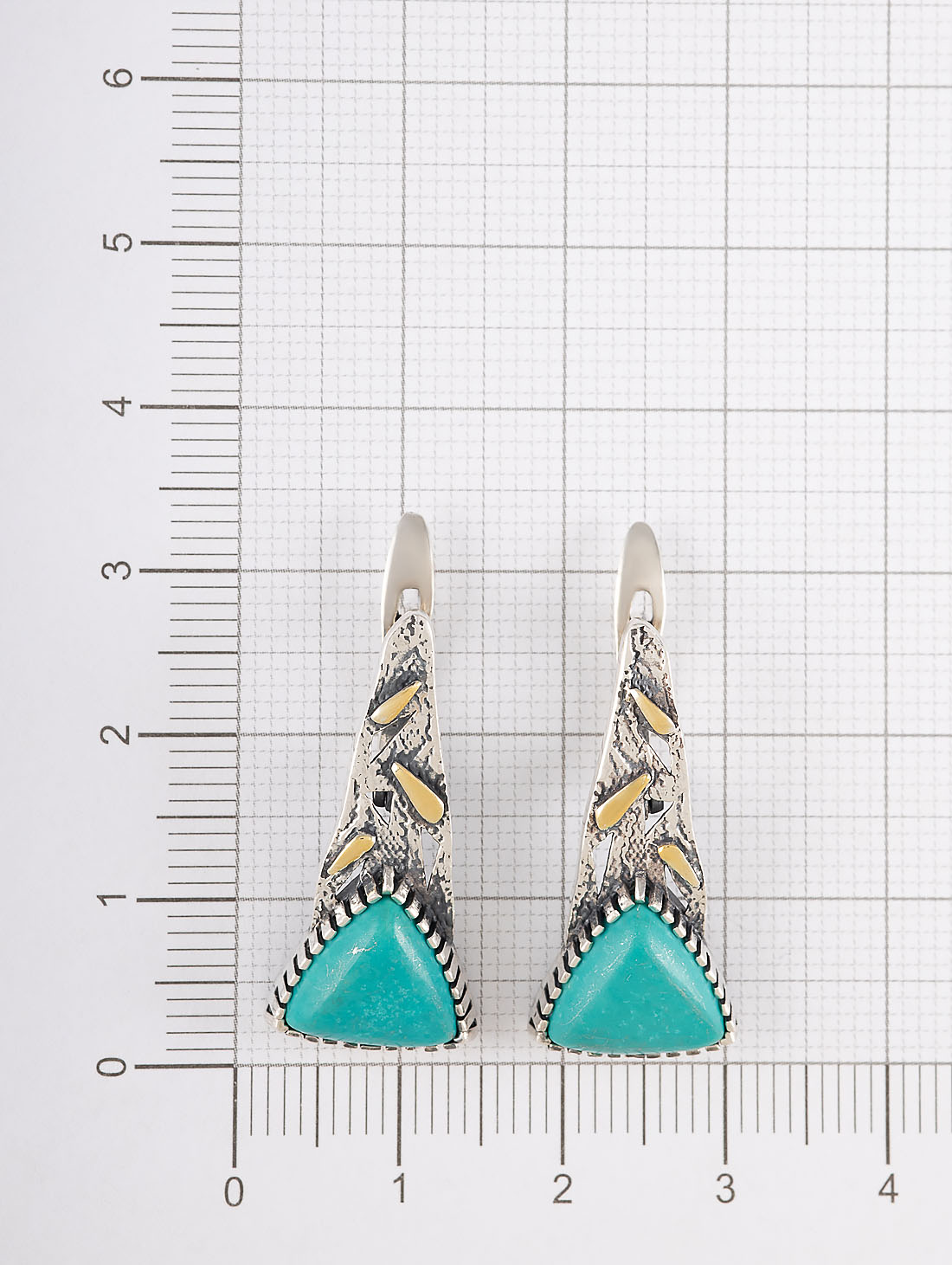 Err1495z Бирюза Серьги (Ag 925)