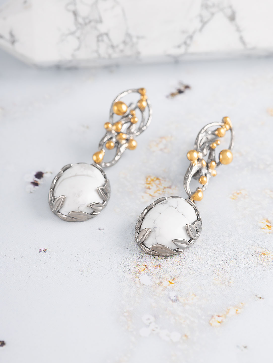 1593R Кахолонг Серьги (Ag 925)