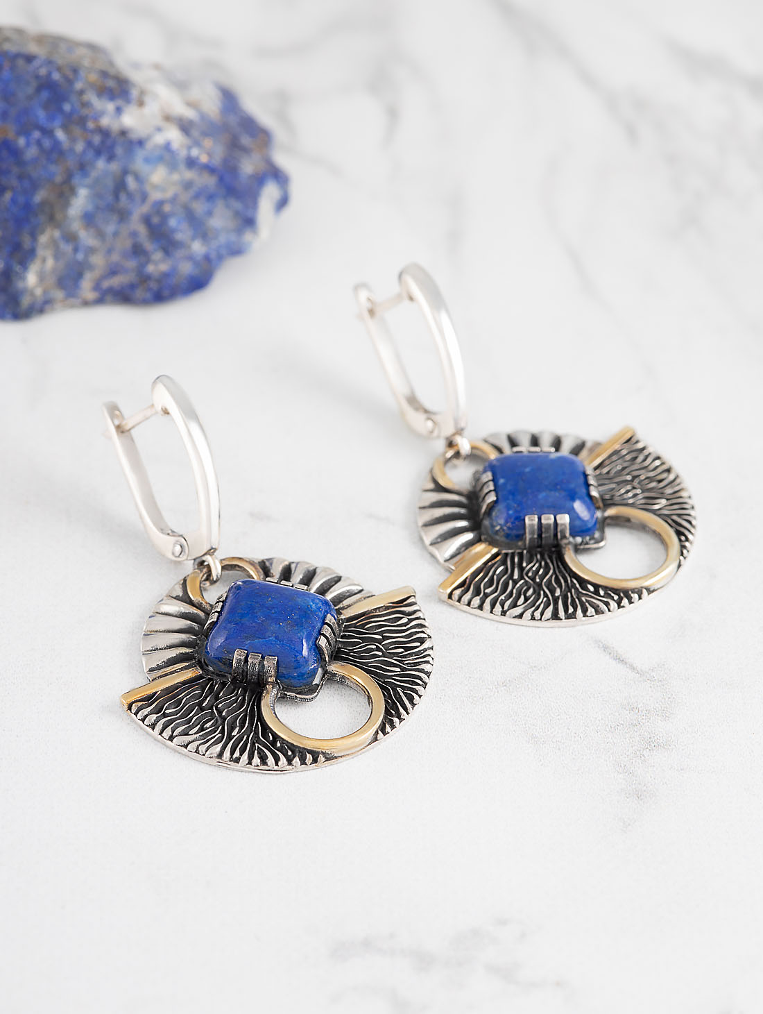 Err1467z Лазурит Серьги (Ag 925)