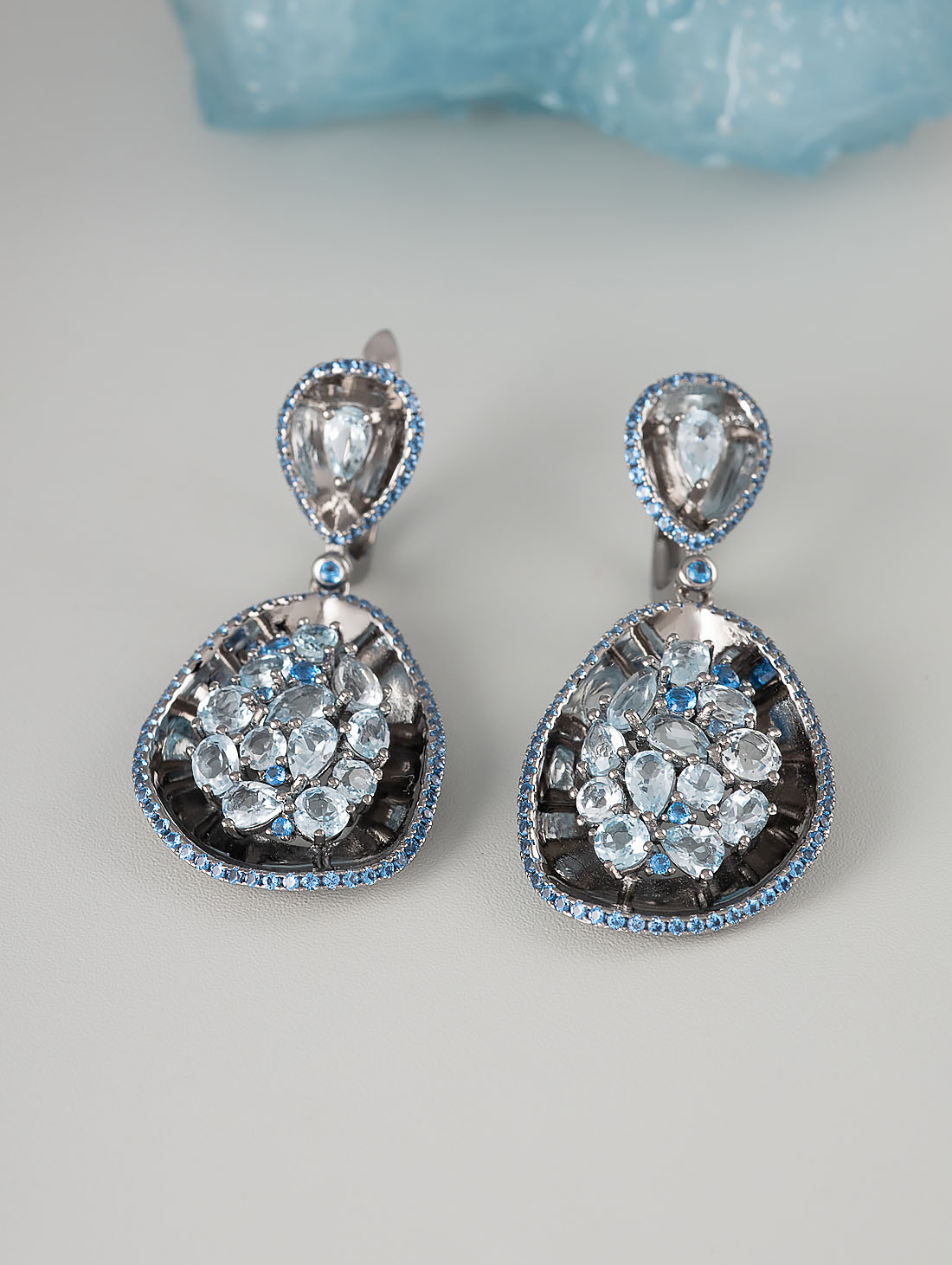 С0422Т Топаз Серьги (Ag 925)