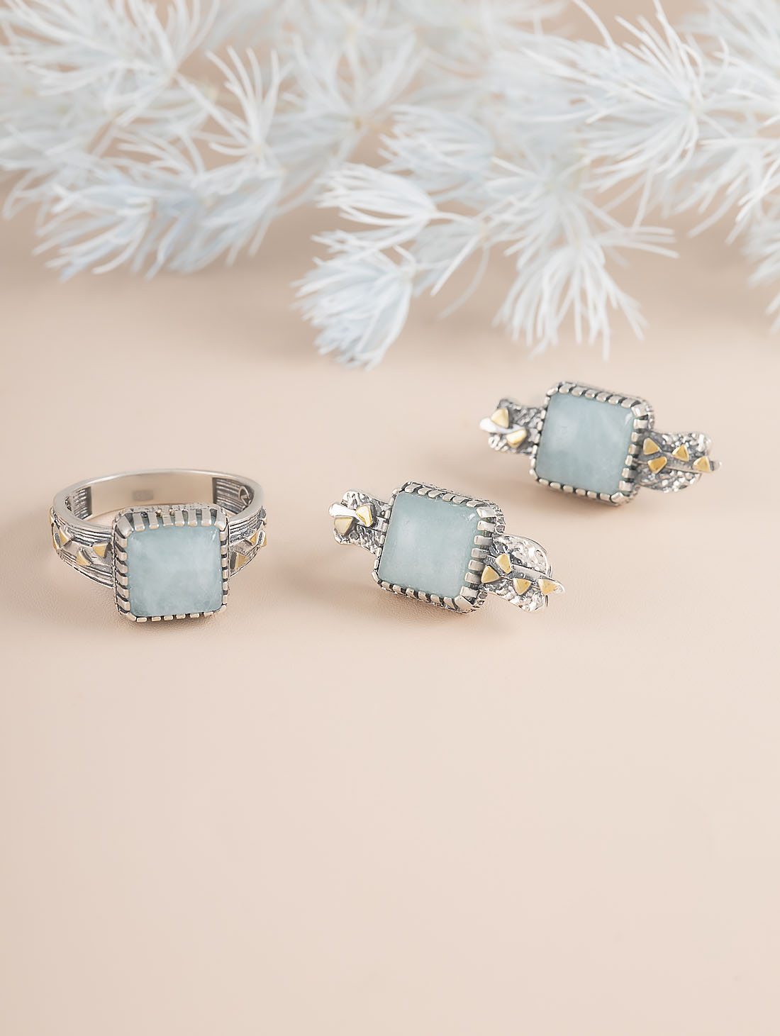 Err1493z Аквамарин Серьги (Ag 925)