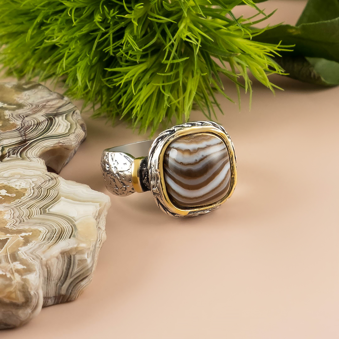 Rrr1170z Агат Кольцо (Ag_925)