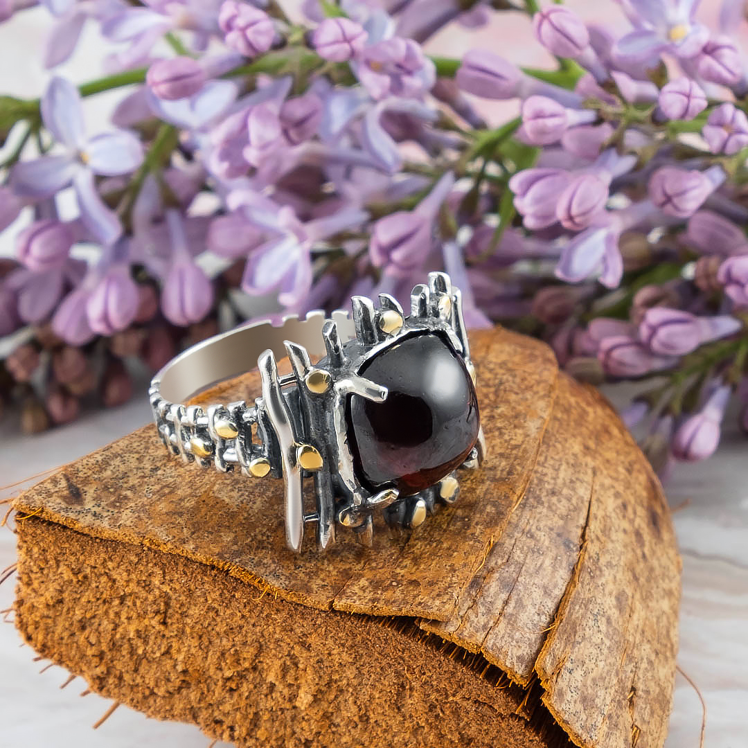 Rrr1450z Гранат Кольцо (Ag 925)