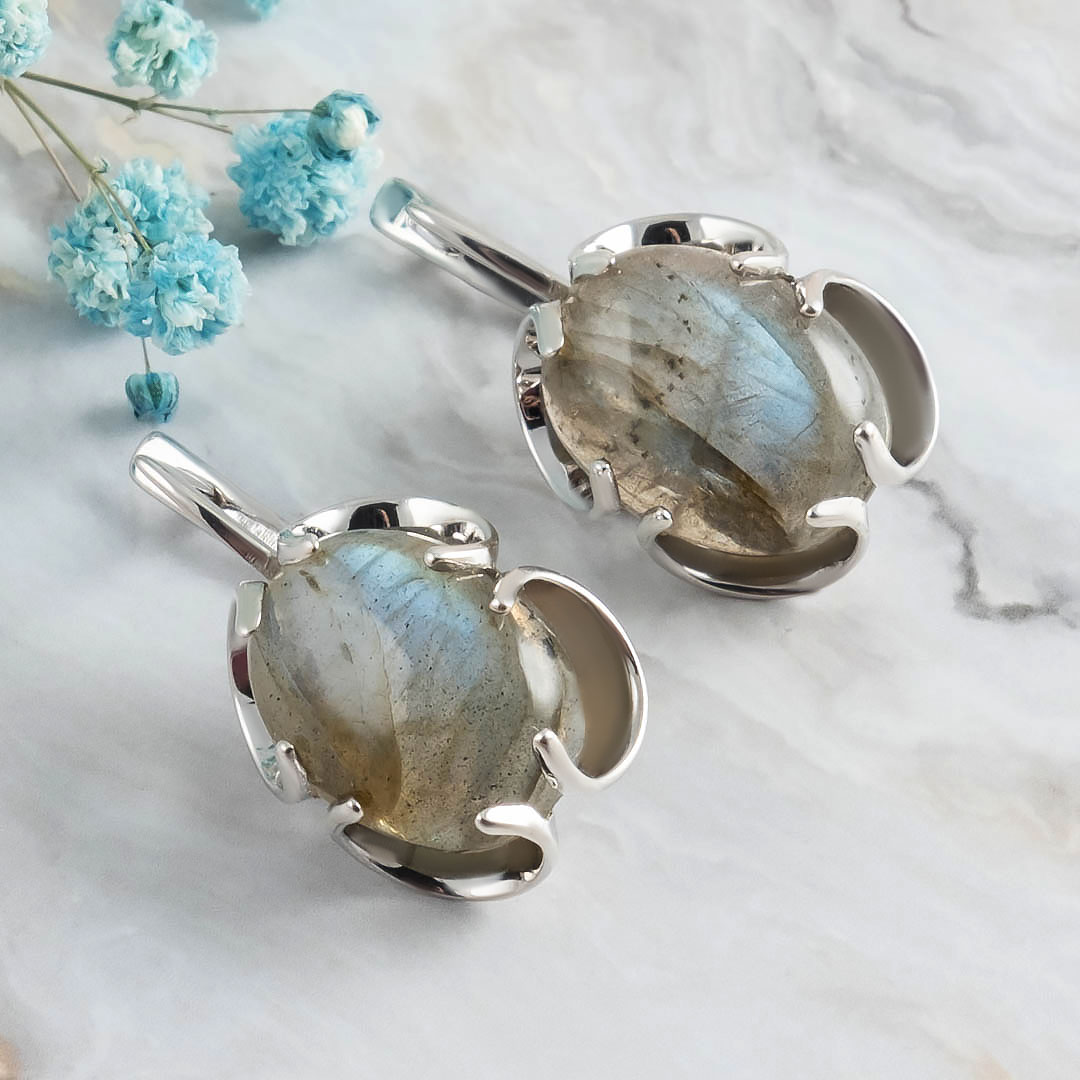 1231R Лабрадор Серьги (Ag 925)