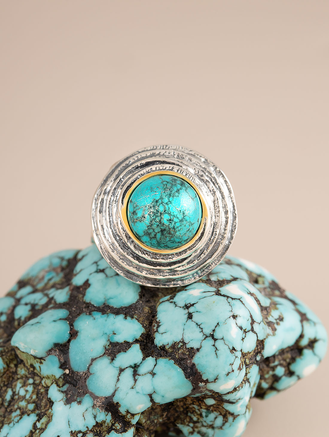 Rrr1185z Бирюза Кольцо (Ag_925)