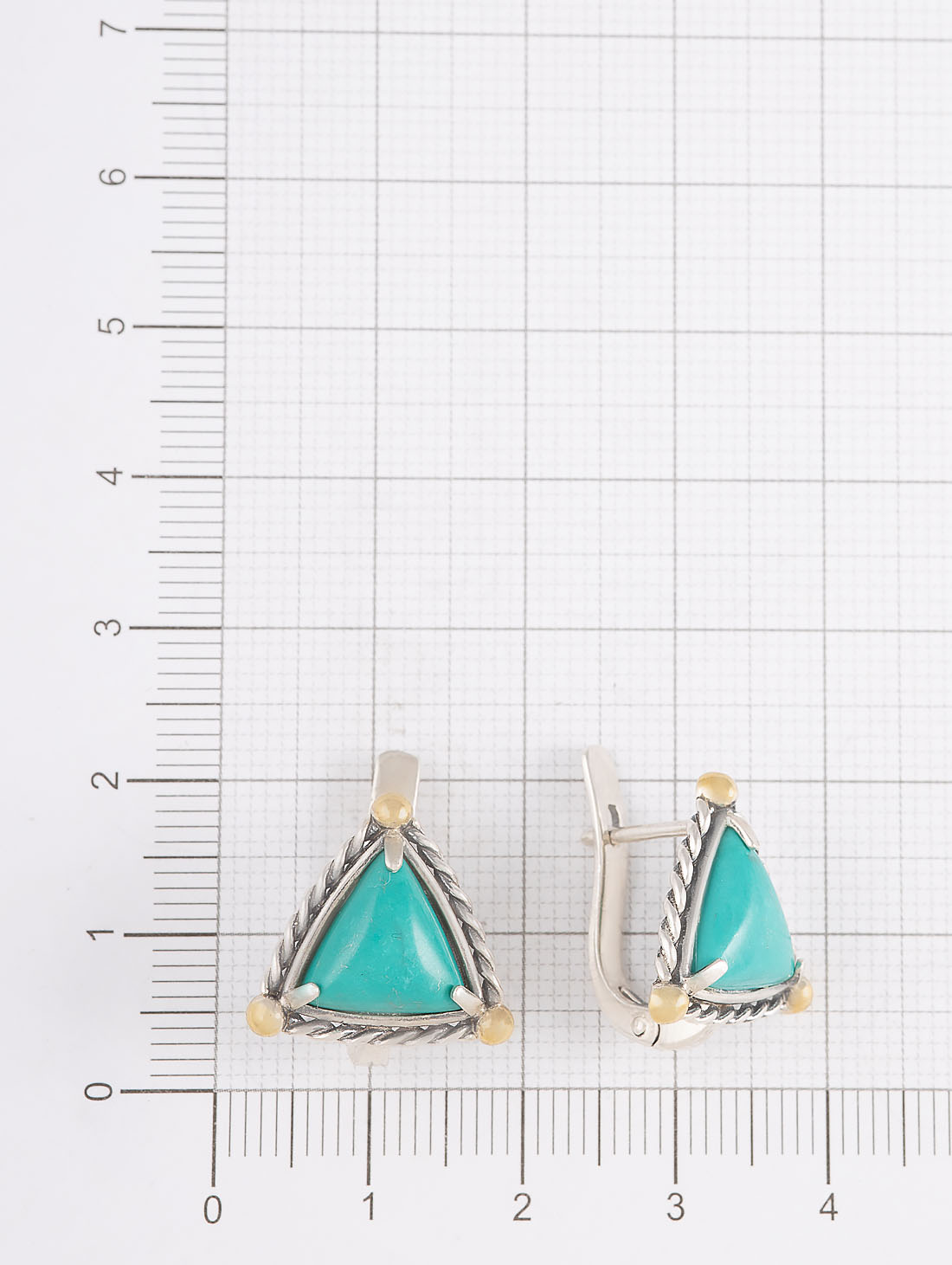 Err1482z Бирюза Серьги (Ag 925)