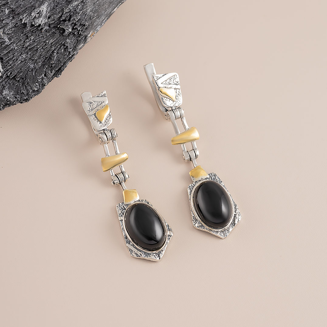 Err1189z Агат Серьги (Ag 925)