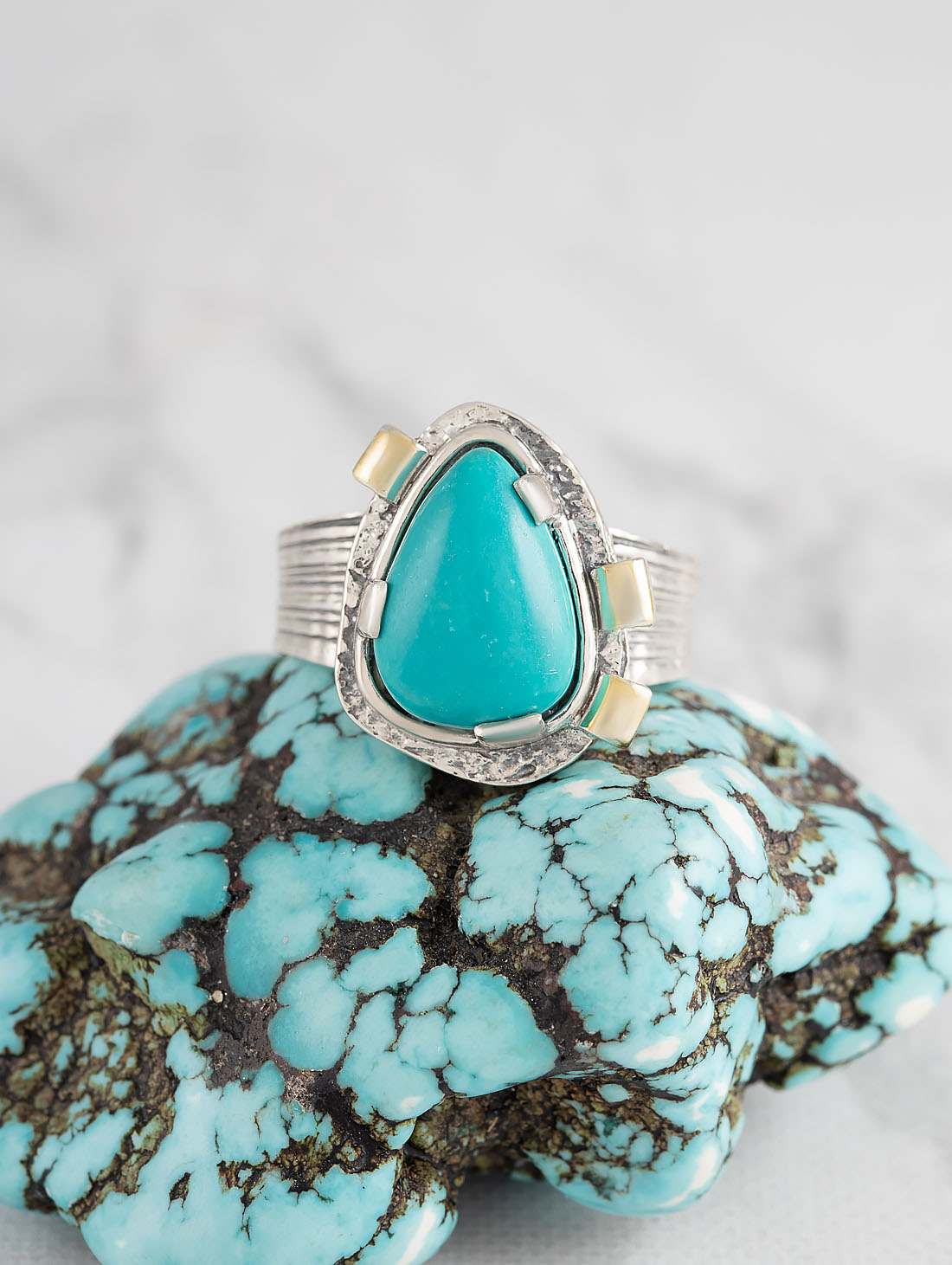 Rrr1462z Бирюза Кольцо (Ag 925)