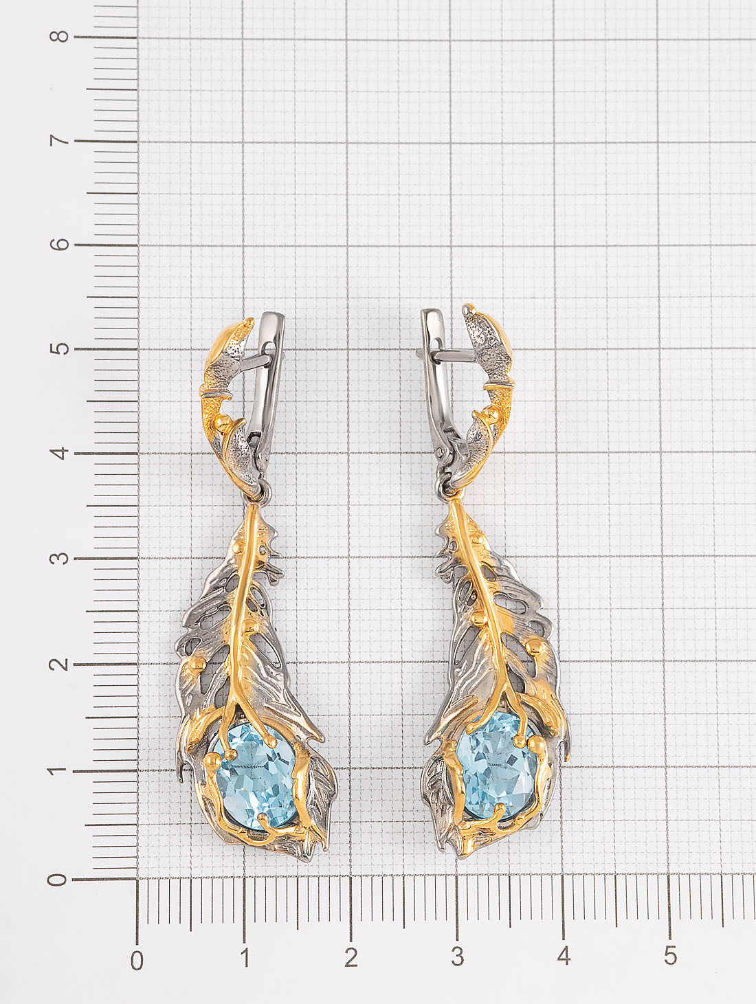 1598R Топаз Серьги (Ag 925)