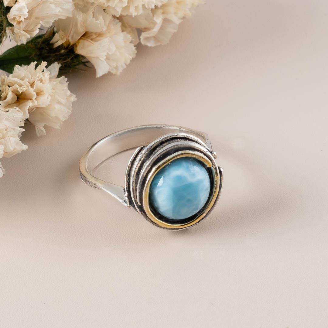 Rrr1190z Ларимар Кольцо (Ag_925)