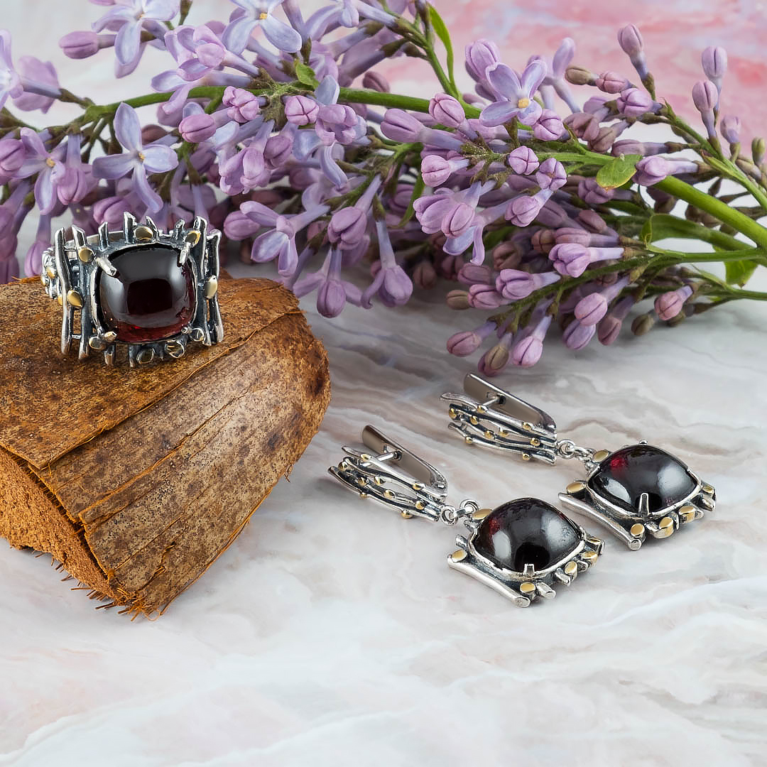 Rrr1450z Гранат Кольцо (Ag 925)