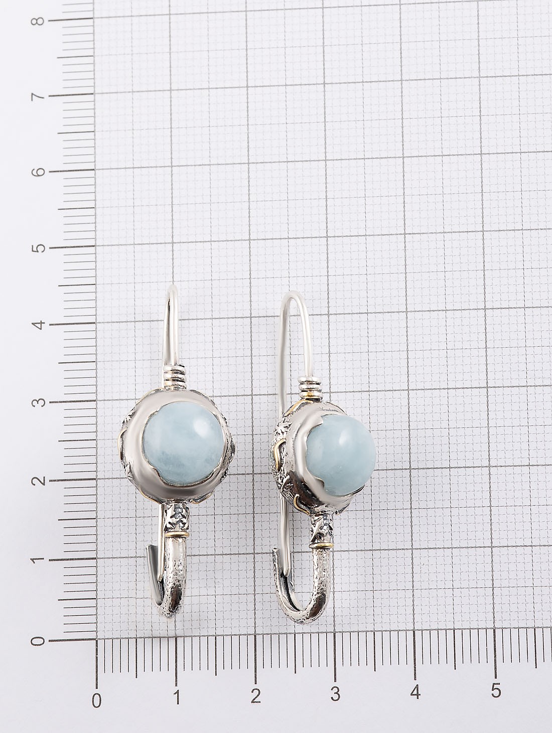 Err1346z Аквамарин Серьги (Ag 925)