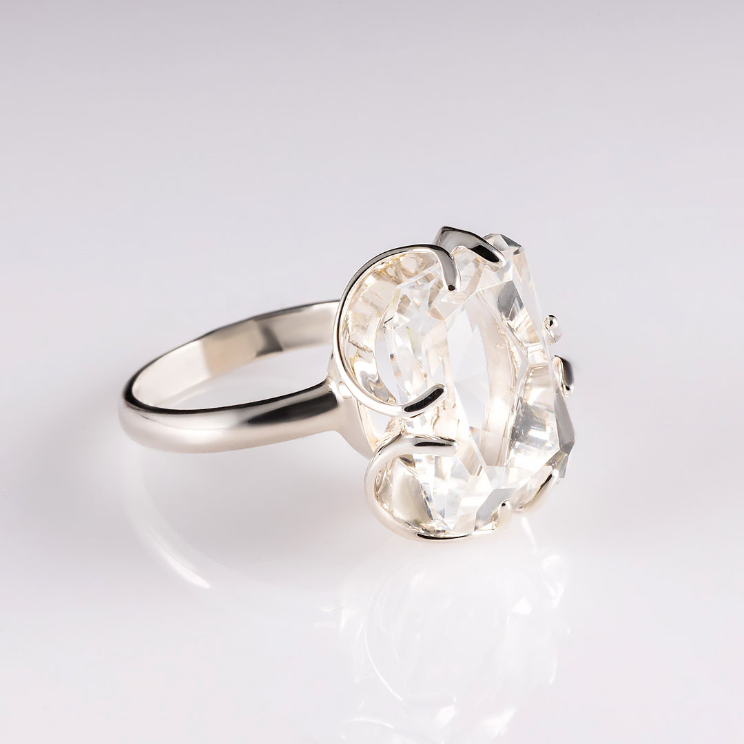 0231R Хрусталь Кольцо (Ag 925)